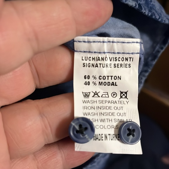 Luchiano Visconti designed corduroy feel big size dress shirt buttons - Picture 9 of 9